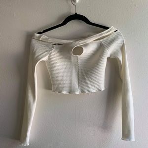 Crisscross Crop Knit top